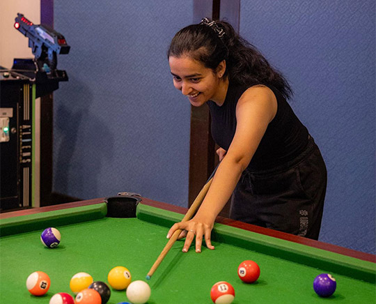 Pool ball game in Pune at Corinthians Pune Resort & Club
