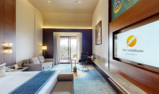 spacious premier hotel rooms in Pune at Corinthians Pune Resort & Club